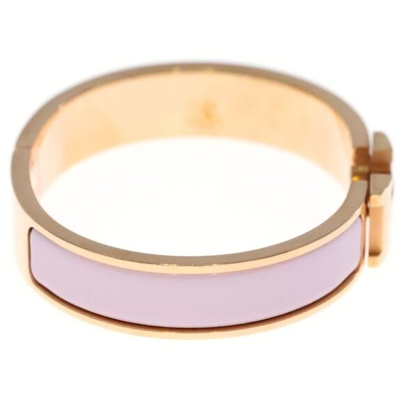 Hermes Clic Clac H Logo Bangle Bracelet Pink - Picture 3 of 6